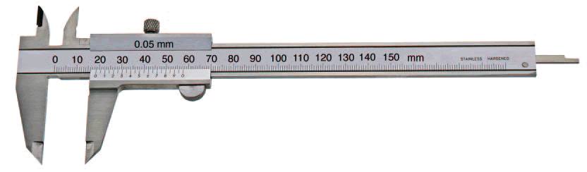 Taschen-Messschieber, 150 mm mit Feststellschraube