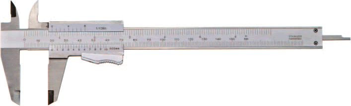 Taschen-Messschieber, 150 mm / 6“ DIN 862 mit Momentfeststellung